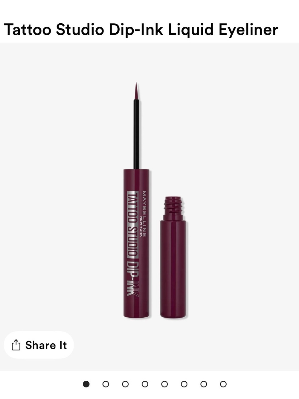 Maybelline Tattoo Studio Dip-Ink Liquid Eyeliner Shade Burgundy Boost
